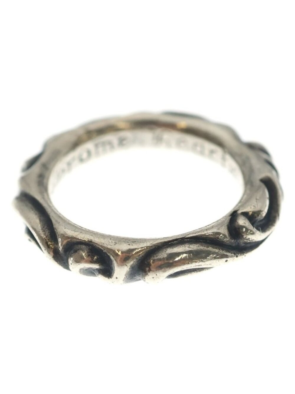 Chrome Hearts Scrl Band Scroll Ring Silver